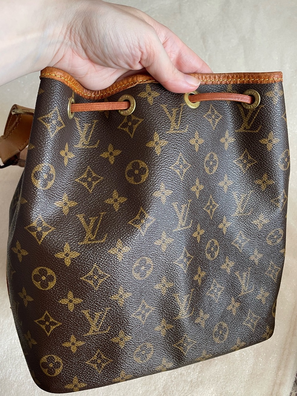 Vintage 1995 Louis Vuitton Petite Noe Monogram Canvas Bucket Bag Shoulder Bag - Picture 4 of 17